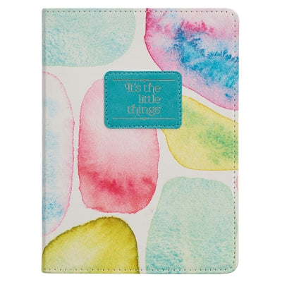Heartfelt Journal It's the Little Things Abstract Smooth Sea Glass, W/Ribbon 240 Lined Pages, Handy-Sized Flexcover Faux Leather, 7.2 X 5.4 by Christian Art Gifts