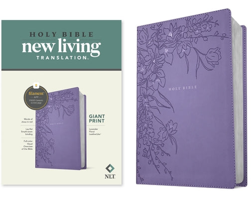 NLT Giant Print Bible, Filament Enabled (Leatherlike, Lavender Floral, Red Letter) by New Living Translation