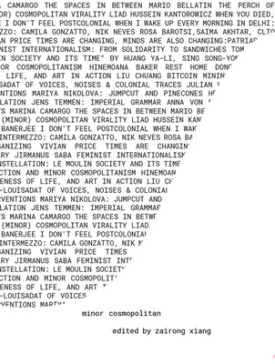 Minor Cosmopolitan: Thinking Art, Politics, and the Universe Together Otherwise by Xiang, Zairong