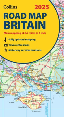 2025 Collins Road Map of Britain: Folded Road Map by Collins
