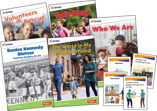Icivics Grade 1: Community & Social Awareness 5-Book Set + Game Cards [With Cards] by Multiple Authors