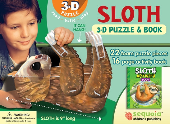Sloth 3-D Puzzle: Wildlife 3D Puzzle and Book [With Book(s)] by Sequoia Children's Publishing