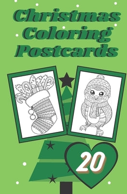 Christmas Coloring Postcard: Gift Present Book for Adults and Kids Handmade Tear-Out Coloring Cards Create Your Own Blessings Card Ornaments by Forwinter, Time