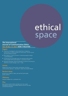 Ethical Space Vol.18 Issue 1/2 by Matheson, Donald
