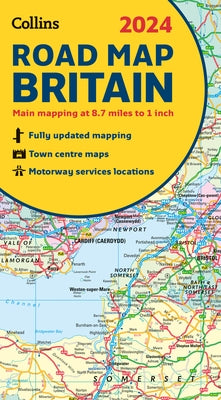2024 Collins Road Map of Britain: Folded Road Map by Collins
