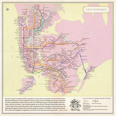 City of Women New York City Subway Wall Map (20 X 20 Inches) (10-Pack) by Solnit, Rebecca