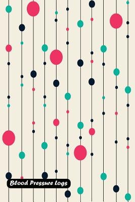 Blood Pressure Log: Geometric Pattern Background from Lines and Circle Cover by Shamrock Logbook