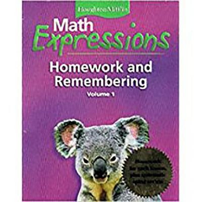 Math Expressions: Hmewk&rembr Consm L1 V1 by Houghton Mifflin Company