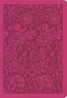 Large Print Compact Bible-ESV-Floral Design by Crossway Bibles