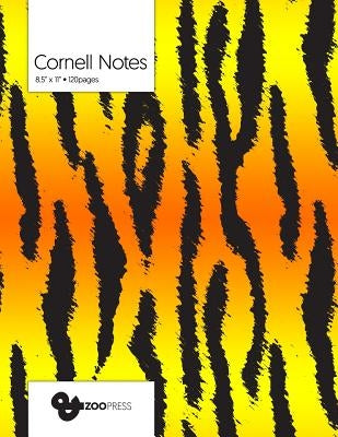 Cornell Notes: Tiger Pattern Cover - Best Note Taking System for Students, Writers, Conferences. Cornell Notes Notebook. Large 8.5 x by &zoo Press
