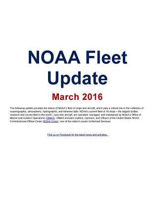 NOAA Fleet Update: 2016 by National Oceanic and Atmospheric Adminis