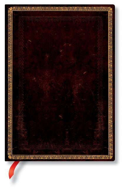 Black Moroccan MIDI Lined Softcover Journal, 176pg, 100gsm by Paperblanks (Old Leather Collection) by Paperblanks