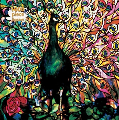 Adult Jigsaw Puzzle Louis Comfort Tiffany: Displaying Peacock: 1000-Piece Jigsaw Puzzles by Flame Tree Studio