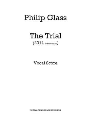 The Trial: Vocal Score by Kafka, Franz