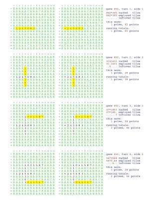 Prime Scrabble Examples 651-700 by Gurtowski, Francis