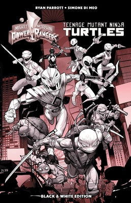 Mighty Morphin Power Rangers/Teenage Mutant Ninja Turtles B&w Limited Edition by Parrott, Ryan