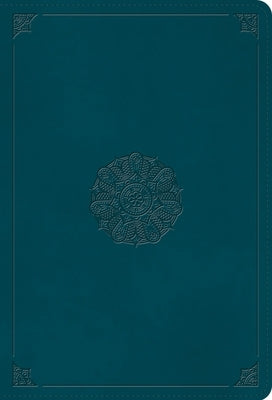 ESV Giant Print Thinline Bible, Red Letter (Trutone, Deep Teal, Emblem Design) by Esv Bibles