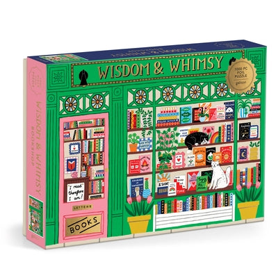 Wisdom & Whimsy Bookshop 1000 Piece Foil Puzzle by Galison