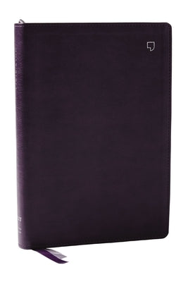 Net Bible, Large Print Thinline with Cross References, Purple Leathersoft, Comfort Print (Thumb Indexed) by Thomas Nelson