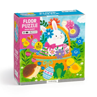 Bunny Basket 25 Piece Floor Puzzle with Shaped Pieces by Mudpuppy