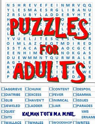 Puzzles for Adults: 111 Large Print Word Search Puzzles by Toth M. a. M. Phil, Kalman