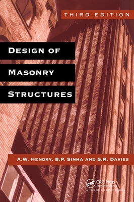 Design of Masonry Structures by Hendry, A. W.