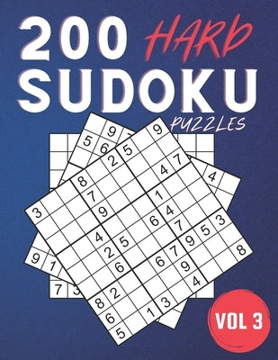 200 Hard Sudoku Puzzles.: Challenging Sudoku Book For Adults ( Volume 3 ) by Press, Puzzlr