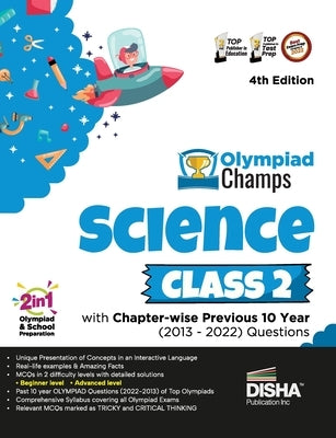 Olympiad Champs Science Class 2 with Chapter-wise Previous 10 Year (2013 - 2022) Questions 4th Edition Complete Prep Guide with Theory, PYQs, Past & P by Disha Experts