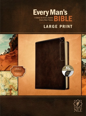 Every Man's Bible Nlt, Large Print, Deluxe Explorer Edition (Leatherlike, Rustic Brown, Indexed) by Arterburn, Stephen