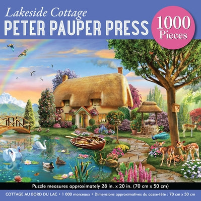 Lakeside Cottage 1000-Piece Jigsaw Puzzle (Gold Foil Highlights) by Peter Pauper Press Inc