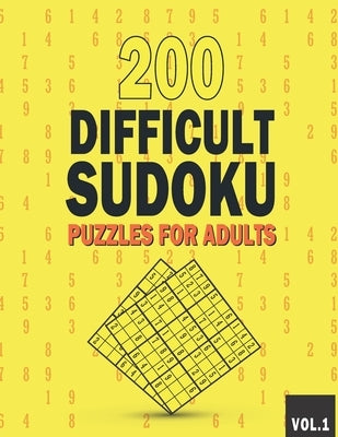 200 Difficult Sudoku Puzzles for Adults: Sudoku puzzle book for adults difficult large print - 200 Sudoku Puzzles With Solutions Difficult - Challengi by Publishing, Faro