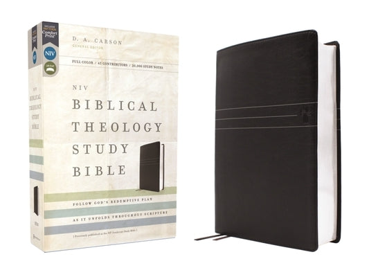 Niv, Biblical Theology Study Bible (Trace the Themes of Scripture), Leathersoft, Black, Comfort Print: Follow God's Redemptive Plan as It Unfolds Thro by Carson, D. A.