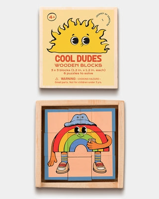 Cool Dudes Art Blocks - 25 Piece Wooden Puzzle Set for Kids by Something, Journey Of