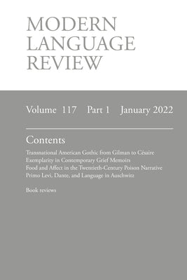 Modern Language Review (117: 1) January 2022 by Connon, Derek