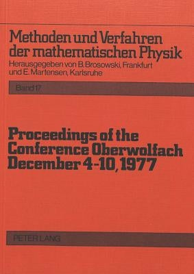 Proceedings of the Conference Oberwolfach: December 4-10, 1977 by Brosowski, Bruno