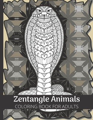 Zentangle Animals: Coloring Book for Adult,40 Intricate Designs of Different Animals with Abstract Bacground by World Press, Colorful