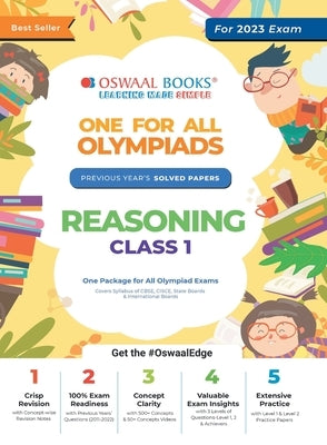 Oswaal One For All Olympiad Previous Years' Solved Papers, Class-1 Reasoning Book (For 2023 Exam) by Oswaal Editorial Board