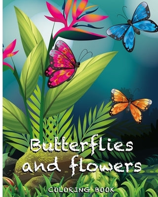 Butterflies and flowers coloring book by Ranobe Media