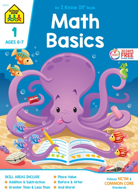 School Zone Math Basics Grade 1 Workbook by Zone, School