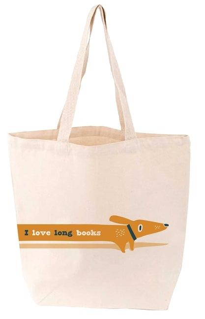 I Love Long Books Tote by Gibbs Smith Gift