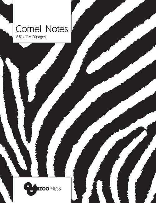 Cornell Notes: B&W Zebra Pattern Cover - Best Note Taking System for Students, Writers, Conferences. Cornell Notes Notebook. Large 8. by &zoo Press