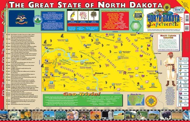 The North Dakota Experience Poster/Map! by Gallopade International