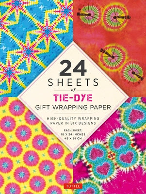 Tie-Dye Gift Wrapping Paper - 24 Sheets: 18 X 24 (45 X 61 CM) Wrapping Paper by Tuttle Publishing