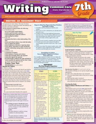 Writing Common Core 7th Grade by Barcharts Inc