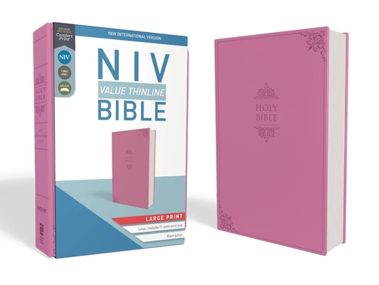 NIV, Value Thinline Bible, Large Print, Imitation Leather, Pink by Zondervan