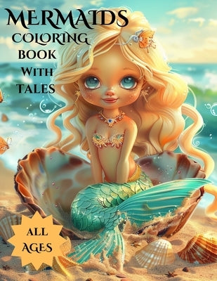 Mermaids Coloring Book with Tales: 48 Mermaid Enchanting Pages of Delightful Coloring and Tales; Lots of Fun Activity for All Ages! by Whitesand, Alexis