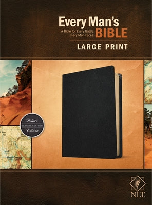 Every Man's Bible Nlt, Large Print (Genuine Leather, Black) by Arterburn, Stephen