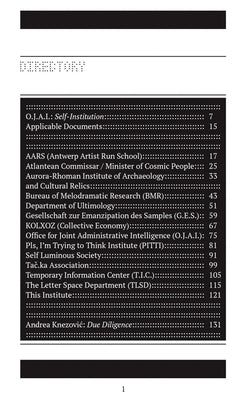 Self-Institutionalization Reader: A Terminology Audit of Self-Instituted Practice by Dreier, Chris