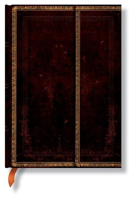 Black Moroccan MIDI Lined Hardcover Journal, 144pg, 120gsm by Paperblanks (Old Leather Collection) by Paperblanks