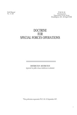 FM 31-20 Doctrine for Special Forces Operations by Army, Department Of the